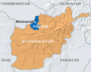 faryab map afghanistan