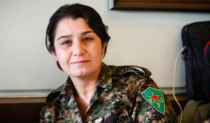 035862 la portavoce del battaglione femminile delle unit di difesa del popolo ypj nesrin abdullah