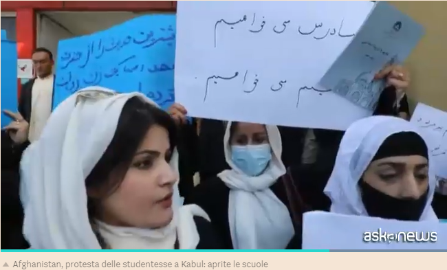 afghanistan protesta studentesse