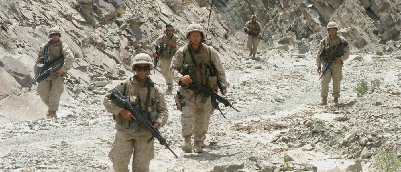 us marines patrol near khowst afghanistan